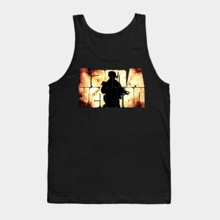 I am a Veteran Silhouette in the Fire Tank Top